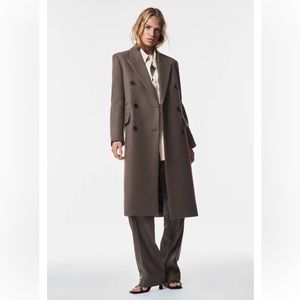 Menswear style oversized coat